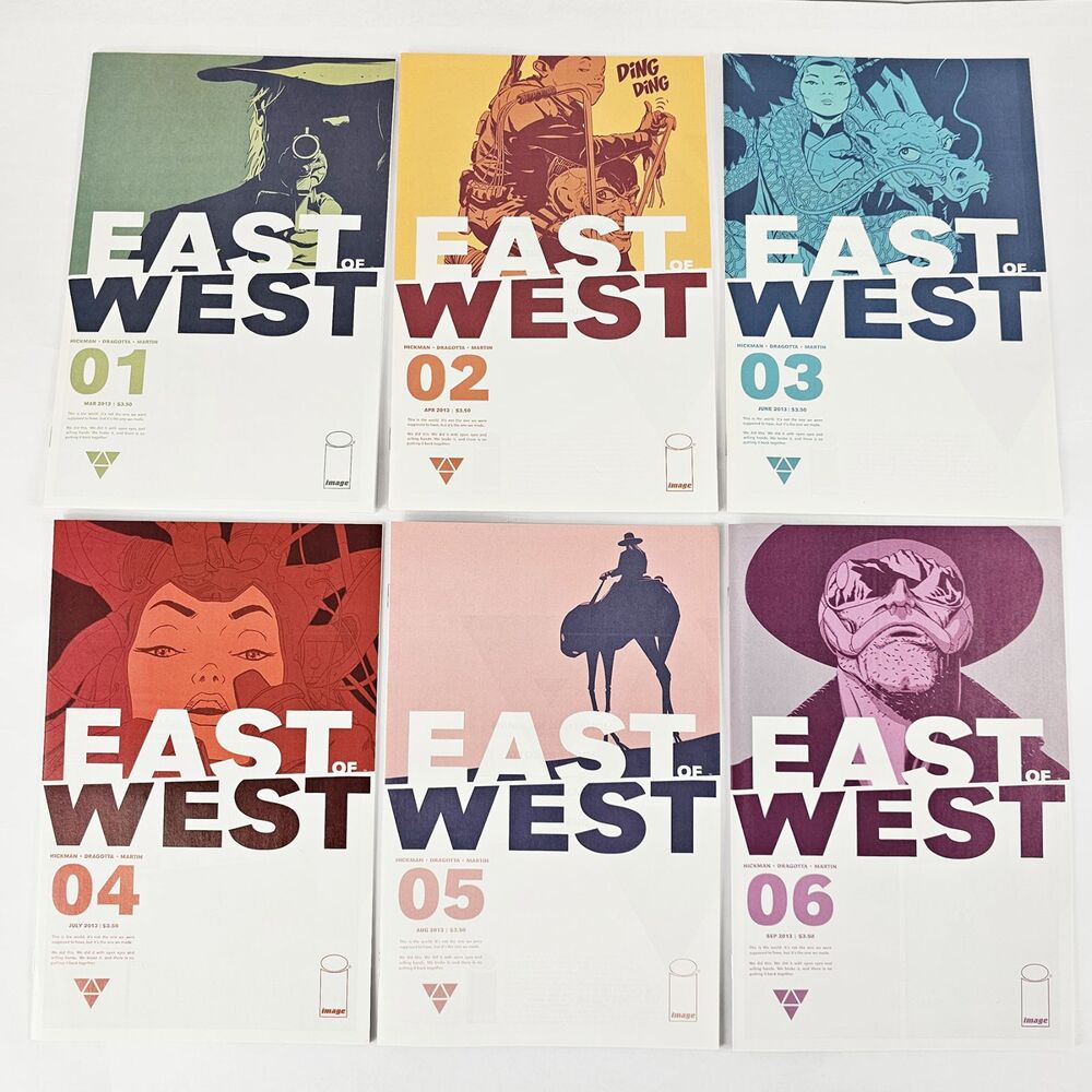 East of West 1-45  & Sourcebook Complete Image Comics 2013 Hickman Dragotta VF